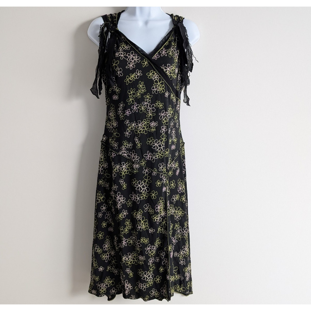 Vintage Max Studio Dress Womens Small Floral Fairy Grunge 90s Y2K Phoebe - Picture 7 of 7